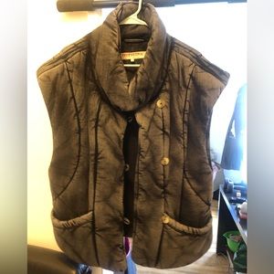 Free People puffy vest, NWOT. Faded black/charcoal gray. Size S
